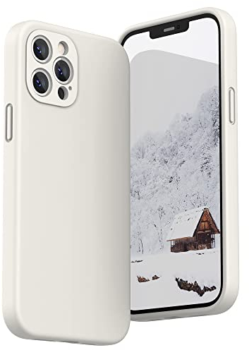 SURPHY Liquid Silicone Case for iPhone 12 Pro Max Case, Individual Protection for Each Lens Gel Rubber Full Body Thickened Design for iPhone 12 Pro Max 6.7 Inches 2020 (White)