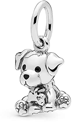 GHMIOU Charms 925 Sterling Silber 5A Zirkonia Charm Anhänger für Armband Charm Bead Pendant für Europäische Armbänder Halsketten Schmuck Geschenk für Damen Frauen (Labrador)