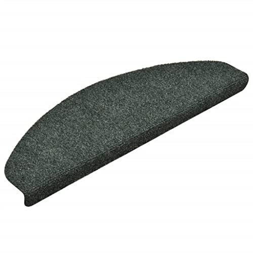 homiuse Selbstklebende Treppenmatten 15 STK. Grün 65x21x4 cm Nadelvlies Treppenstufen Matten Modern Stufenteppich Stufenmatten Innen Treppenstufen Antirutsch Treppenstufen Schutz Warm & Komfortabel