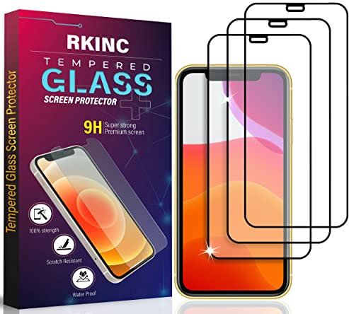RKINC Screen Protector [3-Pack] for iPhone 12 Mini 5.4-inch, Tempered Glass Film Screen Protector [Full Coverage][LifetimeWarranty][Anti-Scratch][Anti-Shatter][Bubble-Free]