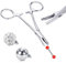 NIUSIMAN 4mm Jaw Piercing Ball Removal Tool,Surgical Steel Body Jewelry ball Holder Removal Tool Unscrew and Screw Dermal Anchor Forceps,Nose Septum Labret Earrings Pliers