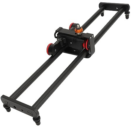 Motorized Camera Slider DSLR Camera Slider App Remote Control Infinitely Adjustable Speed Detachable Video Camera Dolly Car for Time Lapse Photography Fixed Focus Shooting