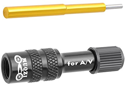 Whrcy Adaptateur de Pompe de Fourche de vélo, Adaptateur de Fourche de vélo | Adaptateur de vannes Schrader en Alliage d'aluminium | Accessoires de Pompe à Pneu pour VTT, VTT, vélo de Route