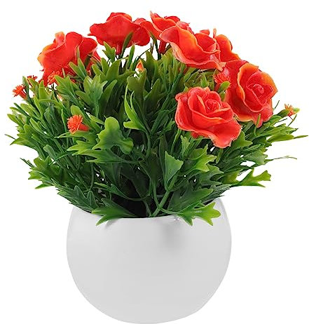 DECHOUS Künstliche Topfpflanze Bonsai Aus Kunststoff Realistisch Gestaltetes Dekor Für Wohnzimmer Büro Desktop Stabiler Topf