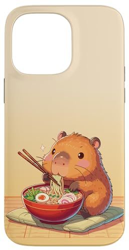 süße Capybara isst Ramen Nudeln Capybaras Ramen Hülle für iPhone 14 Pro Max
