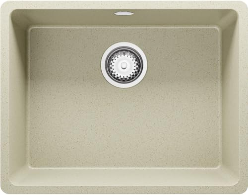 Fregadero bajo Encimera Beige 56x44cm, 1 Seno + Sifón, Granito al mueble 60cm - Venecia Easy de Primagran