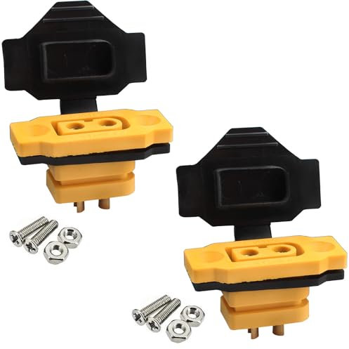 RUNCCI-YUN 2 Paar XT-60E-F XT60h XT-60 Hochstrom männlich Bullet Connector Kabelstecker mit Gummikappe,Schrauben Wassergeschützt für Lipo Akku XT-60 Stecker
