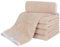 KinHwa Mikrofaser Gästehandtücher Handtücher 30x50 cm, Weiche Saugstark Gästetücher mit Aufhängeschlaufe, Schnelltrocknend Waschlappen Saugfähig für Bad, Spa, Fitnessstudio 6 Pack, Hellbraun