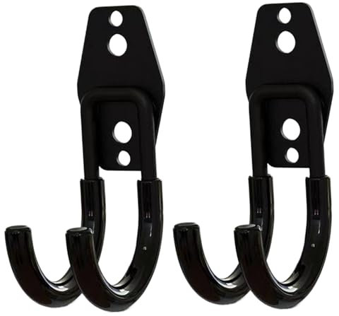 Heavy Duty Wall Hook, 2PCS 30kg Load-Bearing Metal Fan Wall Mount Bracket, Scratch Resistant J-Shape Utility Hooks with Pvc Sleeve for Wall Fan, Hose, Helmet, Fan Wall Mount Bracket