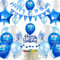 Luftballons Blau Geburtstag, Geburtstagsdeko Jungen Helium Ballons mit Happy Birthday Girlande, Tortendeko und Folienballon Birthday Decorations Männer