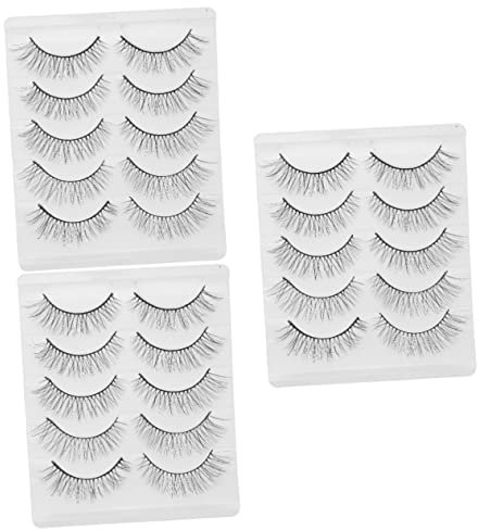 Gogogmee 15 Paare kurze falsche wimpern pestañas postizas naturales con falsche wimpern kurz wimpernverlängerung wimperverlängung Maskara wasserfeste Wimperntusche Make-up falsche Wimpern