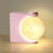 INSSISAIN Mondlampe mit Wecker,Mondlampe mit Tageslichtwecker,Wake up Light,10 beruhigende Töne mit bunter Lichtmodus,Wecklicht für Tisch,Schlafzimmer, Wohnzimmer