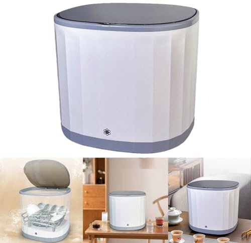 HEBEOT Countertop Dishwasher Portable ABS White 20*20*18cm