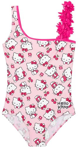 Get Trend Hello Kitty Costume Piscina Bambina Ragazza Costume Intero Elastico Costumi da Bagno Costumi Bimba Idee Regalo (7-8 Anni, Rosa Hello Kitty)