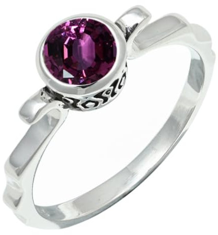 Rhodolith im Labor gezüchtet Edelstein Band Ring 925 Sterling Silber Ring Männer & Frauen Band Ring Alle Größen Band Ring Handgefertigt TSR1232AW_19 (65 (20.7))