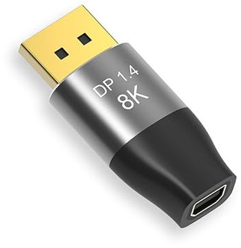 DUOBAGMA Mini DP Buchse auf DisplayPort Stecker 8K Adapter 1.4 Bidirektionale Übertragung 8K 60Hz 4K 144Hz DisplayPort auf DP Anschluss