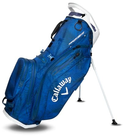 Callaway Golf Fairway 14 HD Sac étanche avec Support 2025, Palmiers Bleu/Gris
