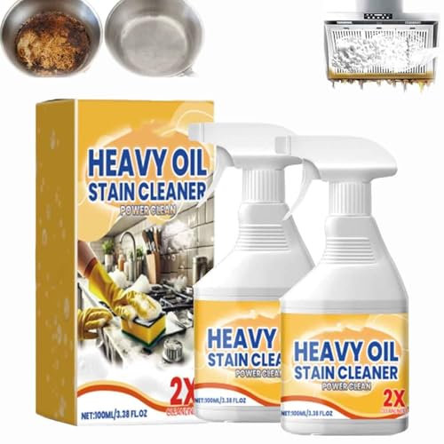 Küchen-Schwerölreiniger,2025 Neuer Kraftvolles sauberes Küchenölfleckenspray,Allzweck-Küchen-Schweröl-Reinigungsmittel,Hartnäckige Flecken Reiniger, Mehrzweckreiniger Spray für Küchen (2)