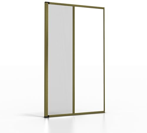 AEFFE Zanzariera a Rullo per Porta Finestra Alluminio 150x250cm, Diversi colori, Riducibile, Avvolgibile per Porte, Finestre, Balconi, Terrazzi (Bronzo)