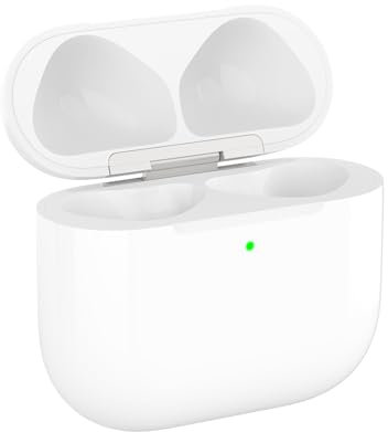 Figitos Custodia di ricarica wireless di ricambio compatibile con AirPods 4 Generation, [porta USB C] Custodia di ricarica wireless di ricambio per AirPods 4, senza auricolari