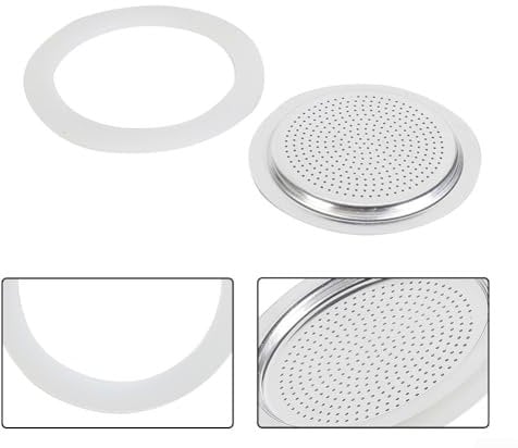HomeVortex Silicone Rubber Replacement Gasket Seal 6 Sizes Availables for Coffee Espresso, Moka Stove Pot Top Various Sizes (3 cup+sieve)