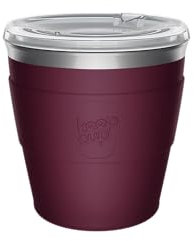 KeepCup Thermal - Vacuum Insulated Stainless Steel, QuickSip Reusable Coffee Cup with Splashproof Sipper Lid - Extra Small XS 6oz/180ml - Merlot