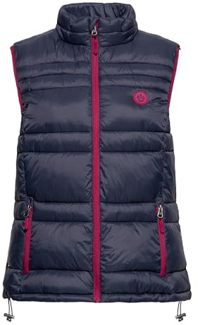 OKLAHOMA Damen Weste · Steppweste · Übergangsweste · Stehkragen · Gesteppt · Kontrastfutter · Outdoor ·| Leicht · Ärmellos · Herbst · Frühling · Pufferweste