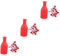 TOYANDONA Lot De 3 Bouteilles De Billard Colorées Embouts Petite Bouteille Shaker Accessoires De Billard Bouteille De Billard Portable Bouteille Shaker De Billard en Plastique Rouge