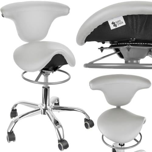 Spacetronik Ergonomischer Sattelhocker mit Lehne und Rollen