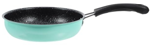 Hohopeti Portable Mini Nonstick Frying Pan Iron Skillet for Eggs Pancakes Meats with Anti-Slip Handle Quick Heating Versatile Kitchen Accessory for Cooking Go