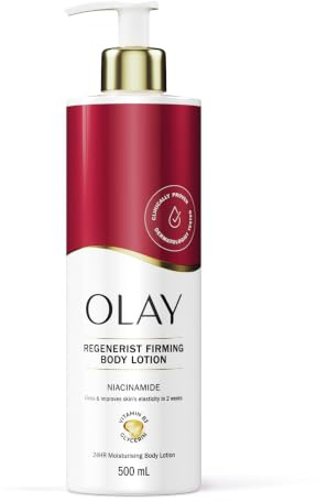 Olay Niacinamide Regenerist Körperlotion 500ml | Niacinamid, Vitamin B5 B3, Glycerin, Glatte und Feuchtigkeitsversorgte Haut, kein Fettiger Rückstand