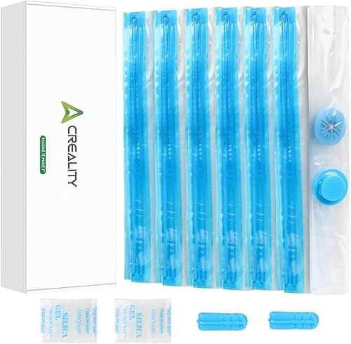 Creality Filament Storage Bags 35x35 CM, 12 Reusable Vacuum Bags for 3D Printer Filament, Transparent Sealed Bags for Filament Storage, Dust-Resistant Moisture-Resistant Keeps Filament Dry