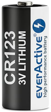 everActive 50 batterie al litio CR123 da 3 V, 10 anni
