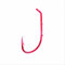 Lazer Sharp Baitholder Down Eye Offset Hook, Red, 6 (L181RGH-6)