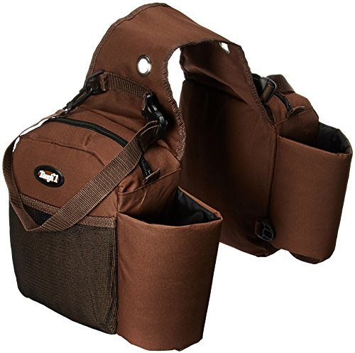 Tough 1 Nylon Water Bottle/Gear Carrier Saddle Bag, Brown