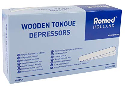 Romed Holzspatel Mundspatel aus Holz (1 x 100 Stück)