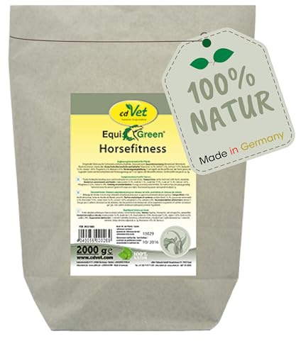 cdVet EquiGreen Horsefitness 2kg - Mineralstoffreiche Kräutermischung für Pferde ohne synthetische Zusatzstoffe