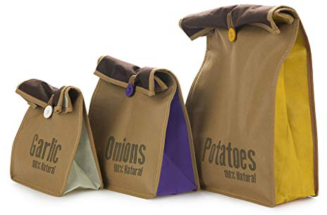 Balvi Sac pour légumes Super Fresh Couleur Brun 3 Sacs Sac pour légumes de Type Rustique, Parfait pou