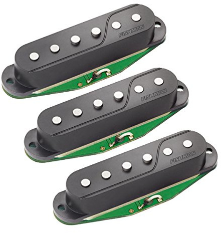 Fishman STRBK3 Set di 3 microfoni fluenza attività tipo Stratocaster, colore: nero