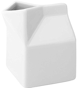 Utopia Titan Ceramic Milk Carton 10.5oz / 300ml - Set of 6 - Novelty Hot Beverage Service White Jug