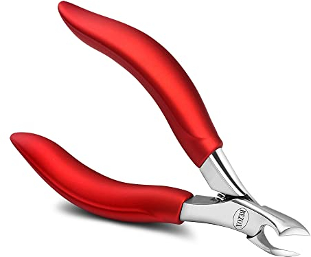 BEZOX Nagelzange Kopfschneider Nagelschere aus Edelstahl für Dicke und durch Pilzbefall Eingewachsene Fußnägel und Fingernägel - Weicher Griff und Metall Geschenkboxen
