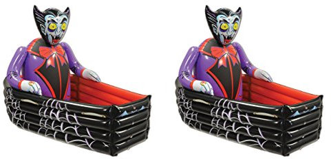 Halloween Aufblasbarer Dracula Sargkühler 2er Pack
