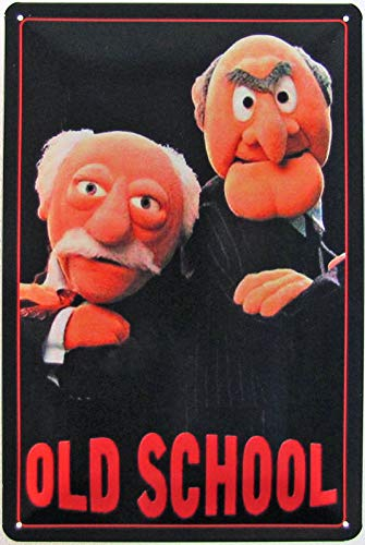 Blechschild 20x30cm gewölbt Muppet Show Old School Deko Geschenk Schild Waldorf Statler