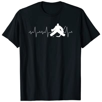 Herzschlag Herzfrequenz Herzlinie Eishockey Spieler T-Shirt T-Shirt