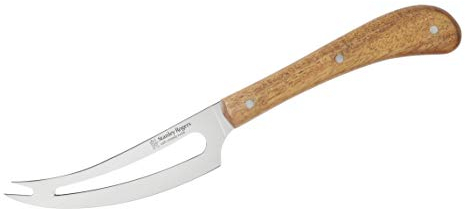 Stanley Rogers Weichkäsemesser 23 cm Pistol Grip, hochwertiges Käsemesser, Käseschneider ideal für weichen Käse, geschlitztes Messer mit Edelstahlklinge, langlebiges Käsebeil (Farbe: Silber/Braun)