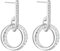 MYA art Damen Ohrstecker 925 Silber mit Zirkonia Kristall Strass Stein Ohrringe Hängend Stab Kreis Ring Offen Klein Rund Anhänger Modern Geometrisch