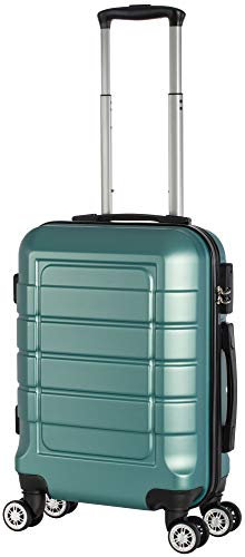 Cahoon - Hartschalen-Koffer Trolley Handgepäck Reisekoffer Kofferset 4 Rollen M-L-XL-Set 201 (Ocean-Green, Handgepäck)