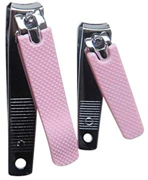 Healifty Nail Clippers, Toenail and Fingernail Clippers, Sharp, Cutting Edges for Thick Nails, with Silicone Cover, Trimmer Set for Men & Women 2pcs