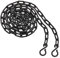 Kunststoff Absperrkette Parkplatz Barriere Straße Kunststoffkette Gefahrenkette Kettenglied schwarz/rot/weiß/gelb, 5m/8m/10m (schwarz, 6mm x 10m)