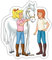 Spreadshirt Bibi Und Tina Kümmern Sich Um Sabrina Sticker, max. 10x10 cm, 10 x 10 cm, Mattweiß